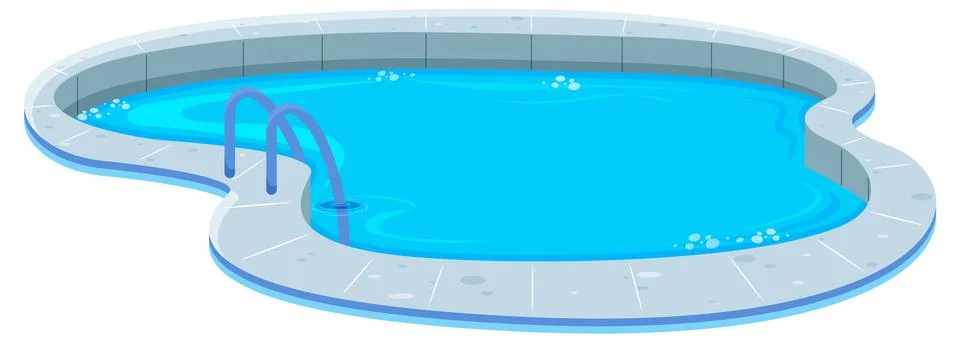 Isolated empty pool on white background Stock Illustration