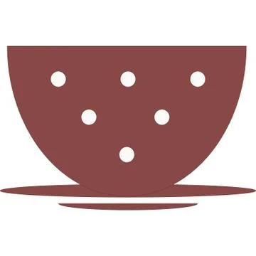 Isolated empty red mug, cup, polka dots, illustration Stock Illustration