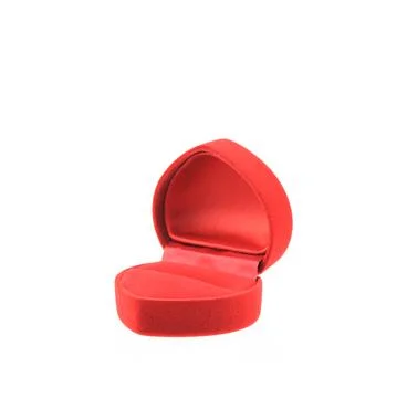 Isolated empty red ring box on white background Stock Photos