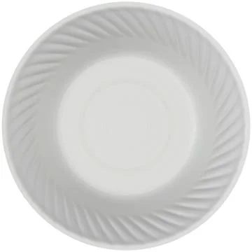 Isolated empty round glazed plate with decorative frame Illustrazione stock