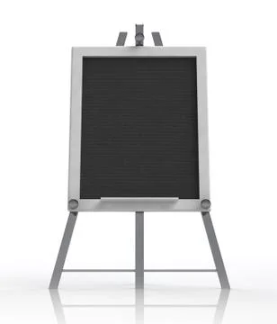 Isolated empty school metallic tripod front view  illustration Stock Illustration