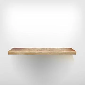 Isolated Empty shelf for exhibit. + EPS10 Stock Illustration
