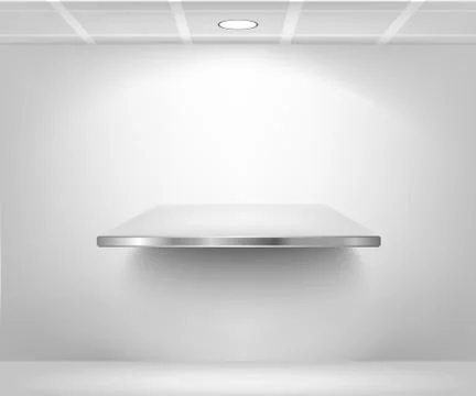 Isolated Empty shelf for exhibit Stock Illustration
