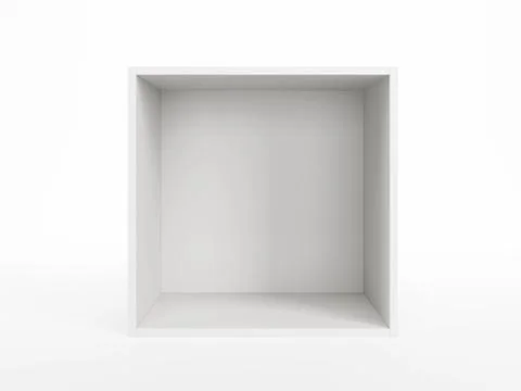 Isolated empty white box Stock Illustration