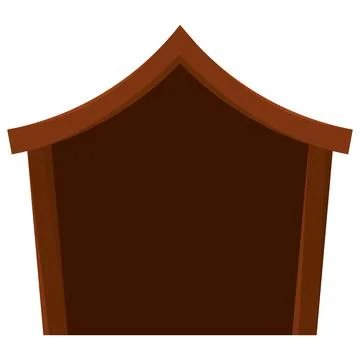Isolated empty wooden manger building Vector Stock Illustration