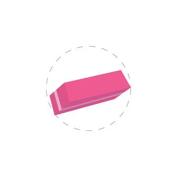 Isolated Eraser colorful vector flat icon Illustrazione stock