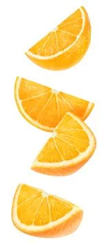 Isolated falling orange pieces Stock Photos