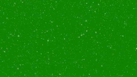 Isolated falling snow on green screen, seamless loop Stock Footage 162414529
