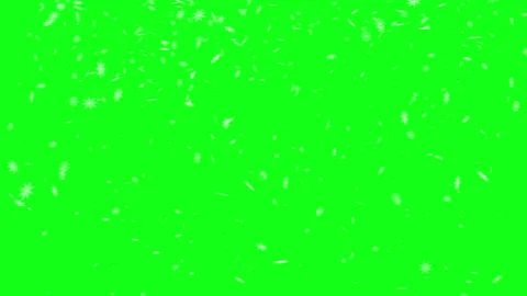 Isolated falling snowflakes with motion blur on green screen Stock Footage 163172103