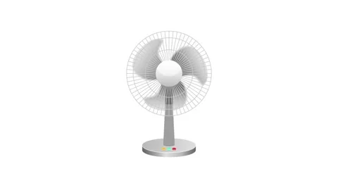 Isolated Fan spinning in solid white background 動画素材 329181682