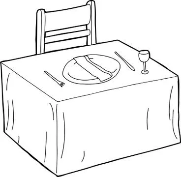 Isolated fancy table setting Stock Illustration