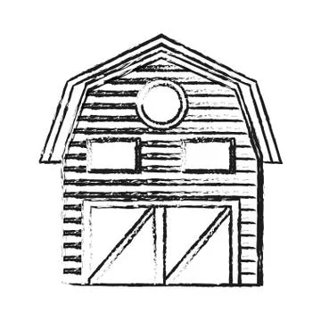 Isolated farm building design Ilustración de archivo