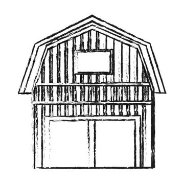 Isolated farm building design Ilustración de archivo