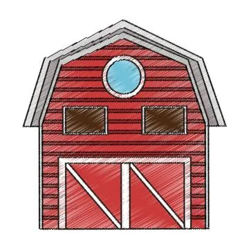 Isolated farm building design Ilustración de archivo