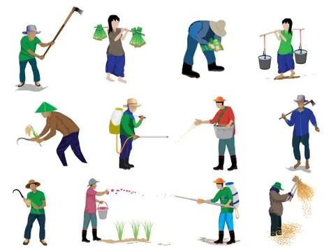 Isolated farmer cartoon shape vector design Stock Illustration