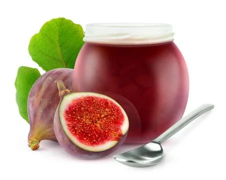 Isolated fig jam Stock Photos
