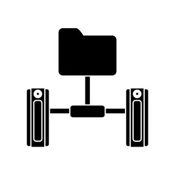 Isolated file and data base design Illustrazione stock