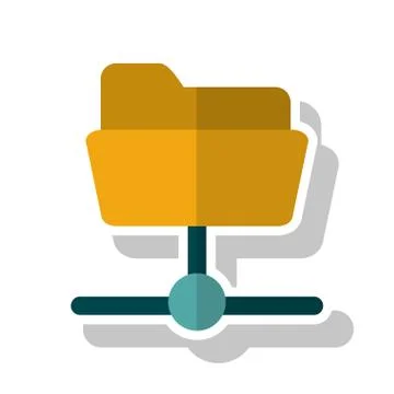Isolated file and data base design Illustrazione stock