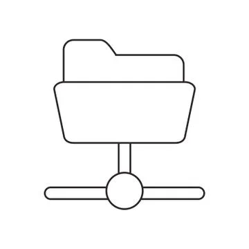 Isolated file and data base design Illustrazione stock