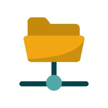 Isolated file and data base design Illustrazione stock