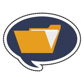 Isolated file inside bubble design Illustrazione stock