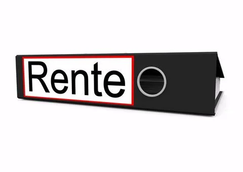 A isolated file a lying file with german lettering pension Copyright: xZoo... Foto stock