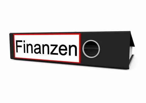 A isolated file a lying file with german lettering finance Copyright: xZoo... Foto stock