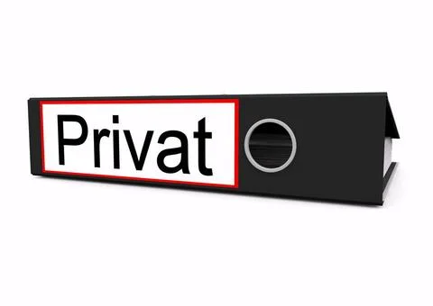 A isolated file a lying file with german lettering privat Copyright: xZoon... 写真素材