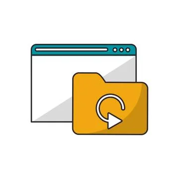 Isolated file website and data base design Illustrazione stock