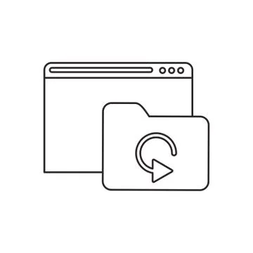 Isolated file website and data base design Illustrazione stock
