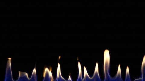 Isolated fire on black background Stock Footage 68571912