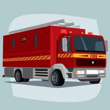 Isolated fire engine car Illustrazione stock