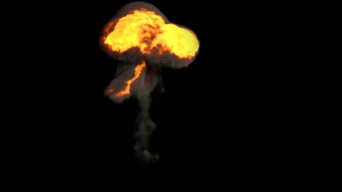 Isolated Fire Explosion Video stock 126337209
