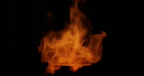 Isolated fire flame texture for burning or heat Stock Footage 229301189