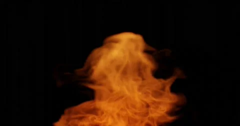 Isolated fire flame texture for burning or heat Stock Footage 229301194