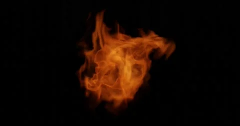 Isolated fire flame texture for burning or heat Stock Footage 229301216