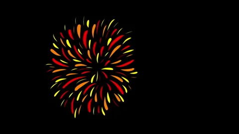 Isolated Firework on Black Stock Footage 255983139
