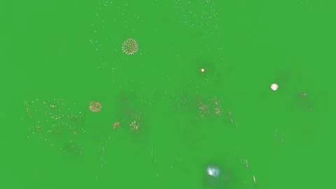 Isolated fireworks burst on green screen for visual effects Stock Footage 342434138