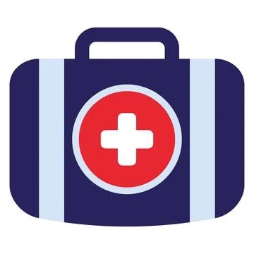 Isolated first aid kit icon Flat design Vector Stock Illustration