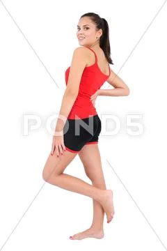 Isolated fitness woman Stock Photos