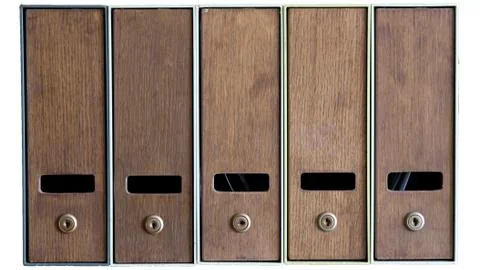 Isolated five mailboxes Stock Photos