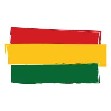 Isolated flag with african colors Vector Illustrazione stock