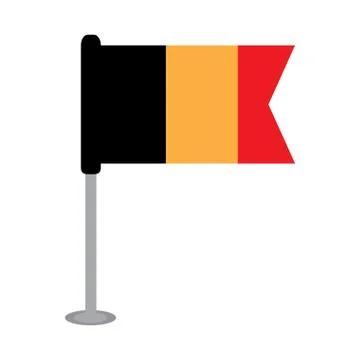 Isolated flag of Belgium Illustrazione stock