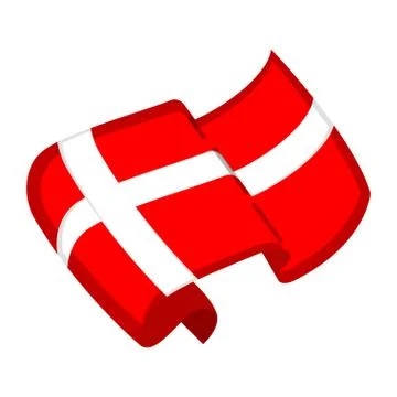 Isolated flag of Denmark Stock Illustration