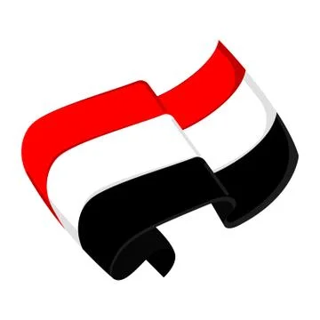 Isolated flag of Egypt Ilustração Stock