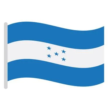 Isolated flag of Honduras Stock Illustration