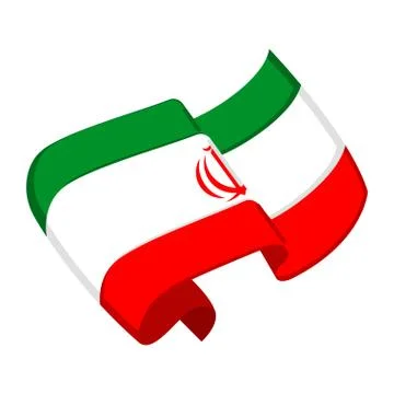 Isolated flag of Iran Ilustração Stock