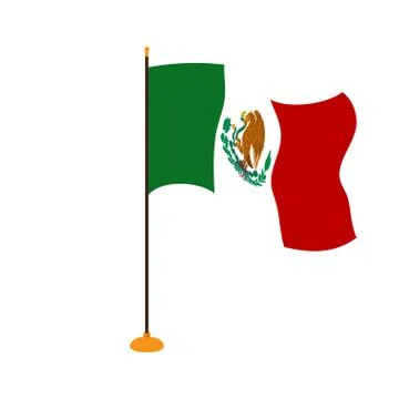 Isolated flag of Mexico Stock Illustration