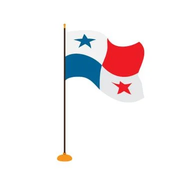 Isolated flag of Panama Stock Illustration