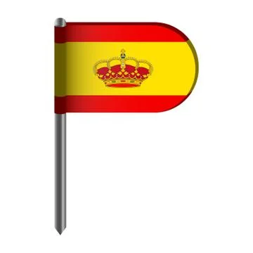 Isolated flag of Spain Stock Illustration
